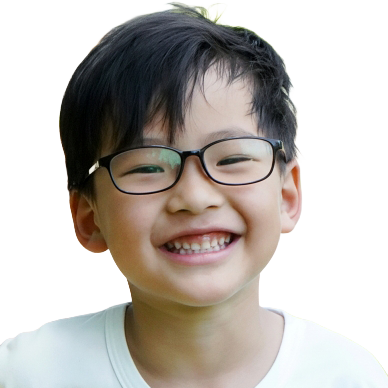 メガネをかけた男の子