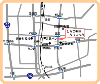 しかつ眼科クリニック地図